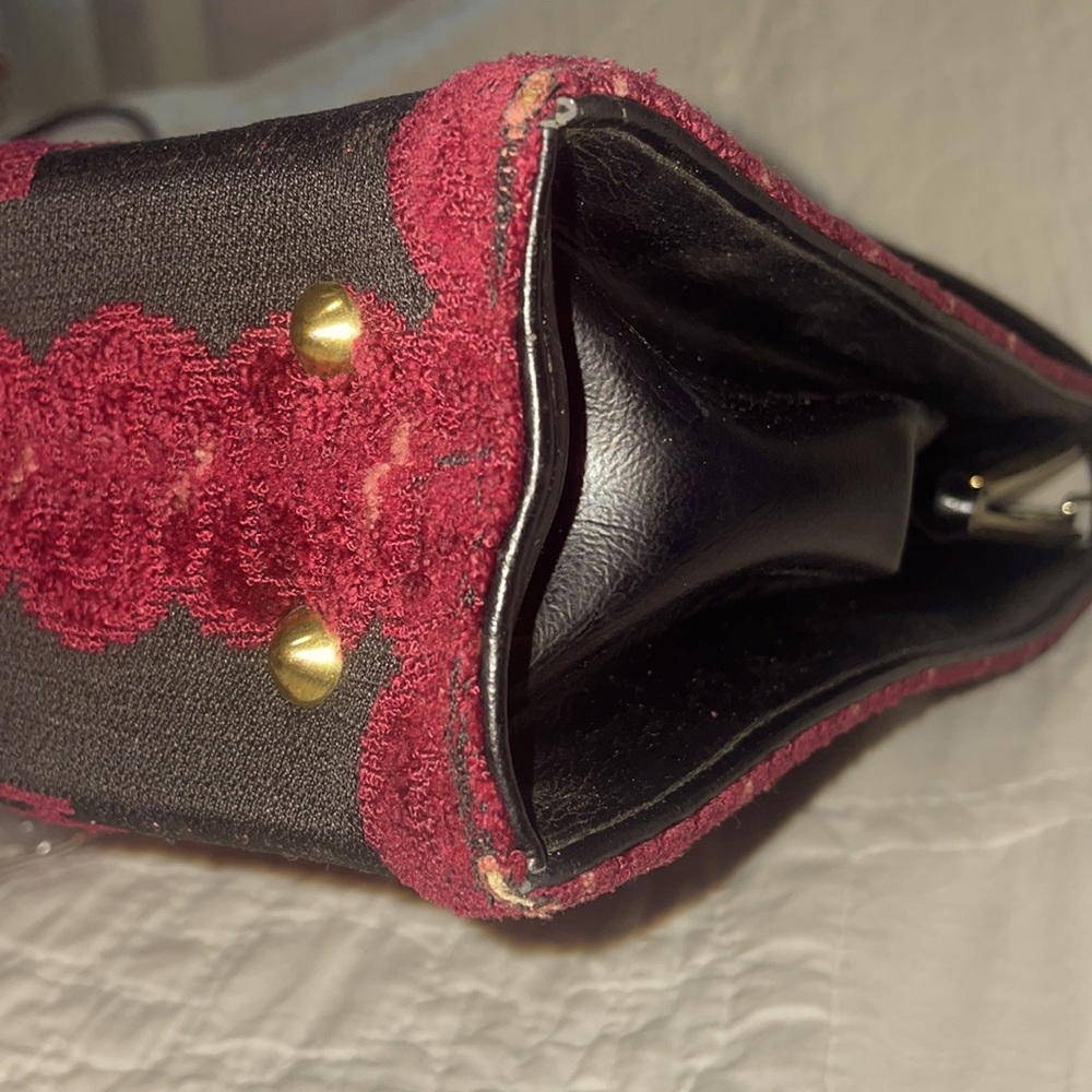 Vintage red and black tapestry bag - Picture 5 of 7